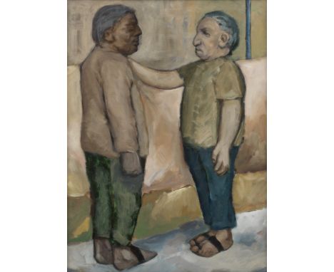 Sudhir Patwardhan (Indian, B.1949)Untitled (Two Men) oil on canvas, framed71.3 x 52.4cm (28 1/16 x 20 5/8in).Footnotes:Proven