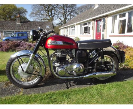 A 1966 Norton Atlas 750, registration number JKE 463D, frame number 118130, engine number 50-E-12 29506, red. First introduce