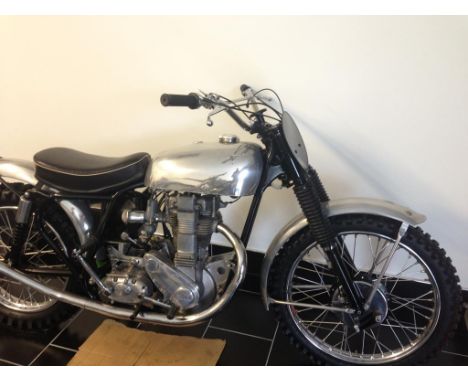 A 1954 BSA Gold Star 500cc twin shock scrambler, frame number C325270, engine number EXD3, aluminium/black. This genuine BSA 