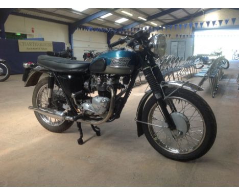 EXTRA LOT:  A 1965 Triumph T90 350 Sport, registration number FRC 50C, frame number H37646, engine number H37646,blue. This T