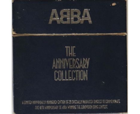 ABBA - THE ANNIVERSARY COLLECTION - 26 X 7" BOX SET (ABBA 26). Superb, highly limited edition 7" box set commemorating the 10