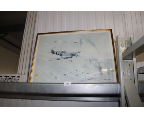 A framed limited edition print of 'D-Day Patrol' (33/1000)