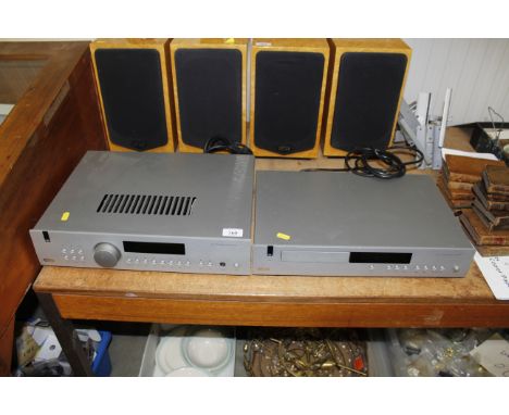 An Arcam CD23 compact disc player together with an Arcam A32 integrated amplifier