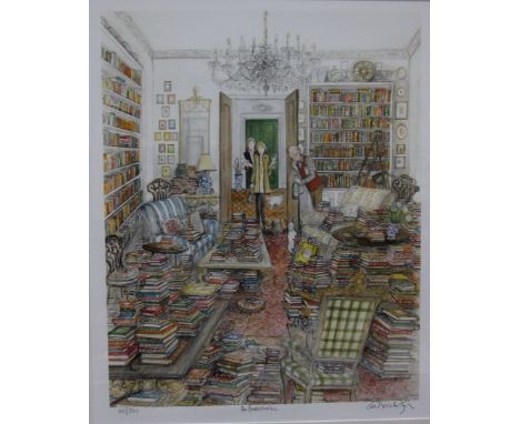 After Sue Macartney-Snape, 'The Bookaholic', a signed limited edition print, 103/250, 55 x 44cm.