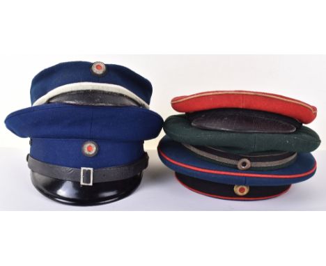 Imperial German Baden Artillery Tellermutze Cap, fine example of blue cloth top, black central band and red piping to the cro