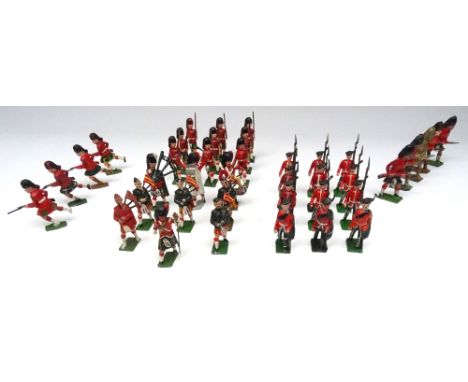 Johillco Scottish Troops with Royal Scots, Gordons and Drum and Pipe Band (Condition Very Good, not matching, one repainted) 