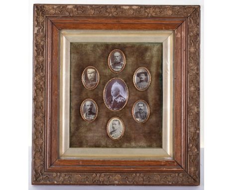 Boer War Memorial Brooches, interesting set of seven brooches with images of important people during the Boer War, including 