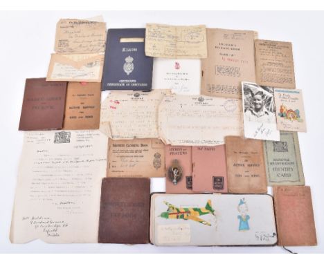 WW2 British Paperwork Grouping to Japanese Prisoner of War, the grouping relates to Signalman John Richard Meldrum Royal Sign