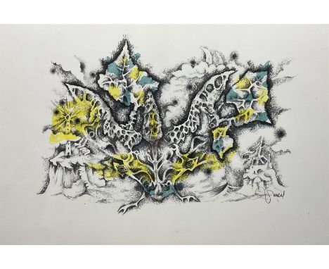 Jean Lurçat (French 1892-1966): 'Animalities I', limited edition colour lithograph signed in pencil 37cm x 55cm