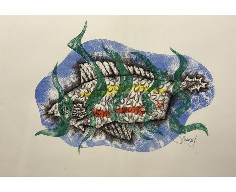 Jean Lurçat (French 1892-1966): 'Animalities III', limited edition colour lithograph signed in pencil 37cm x 55cm