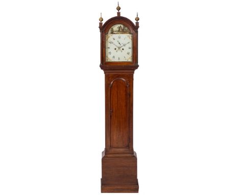 Porter, Wokingham, an oak longcase clock: the eight-day duration movement striking the hours on a bell with the twelve-inch p