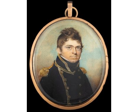 A single owner collection of Naval Miniature Portraits. (Lots 981 - 1028) Walter Stephens Lethbridge [1771-1831]-A miniature 