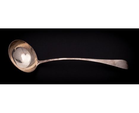 A George V silver Old English pattern soup ladle, maker Francis Higgins & Son Ltd, London, 1918: 34cm long, 266gms, 8.56ozs