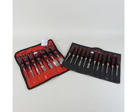 A professional chisel set, together with wood carving chisels