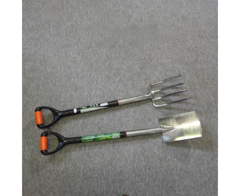 A new garden fork and spade set