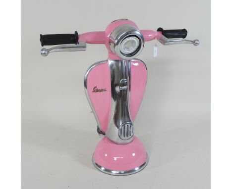 A table lamp, in the shape of a vespa, 40cm high 