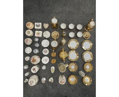 Collection of Royal Worcester Flameproof porcelain along with the collection of Trinket Boxes and others. 