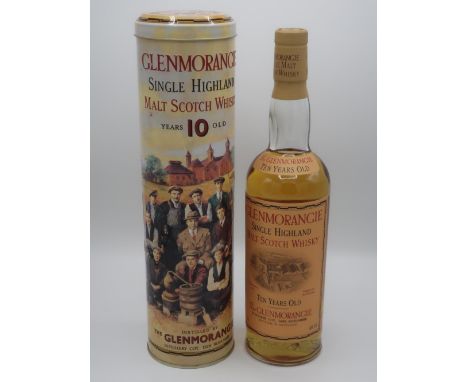 The Glenmorangie Ten Years Old Single Highland Malt Scotch Whisky, 70cl 40%vol, 1btl in tin tube with questionnaire card 