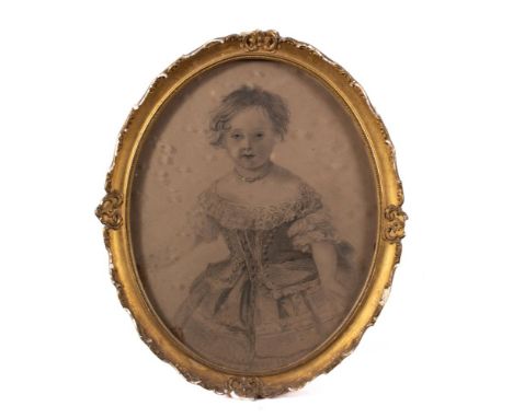 Attributed to Francis Wheatley (British, 1747-1801)Portrait of a young girlStanding, three-quarter lengthpencil on paper29 x 