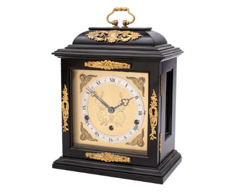 Elliott of London, a reproduction ebonised chiming bracket clock in the late-17th Century style the eight-day duration, three