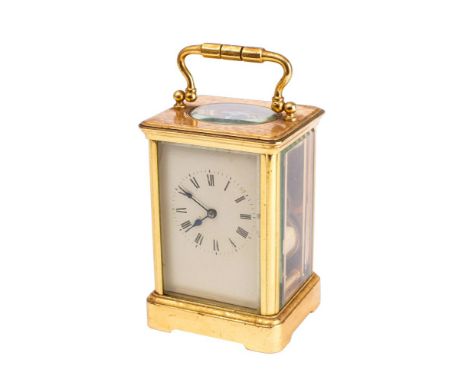 Richard et Cie, Paris, a striking carriage clock the eight-day duration movement having a platform lever escapement and strik