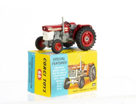 A Corgi Toys 66 Massey-Ferguson 165 Tractor, red/white body, grey chassis, in original box with club leaflet, VG-E, box F-G, 