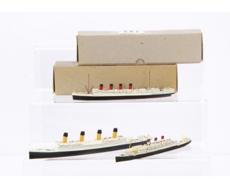 Mercator 1:1250 Waterline Ship Models, Albert Ballin Passenger Ship 1923, No M531, with spares, Saturnia (Vulcania), Passenge