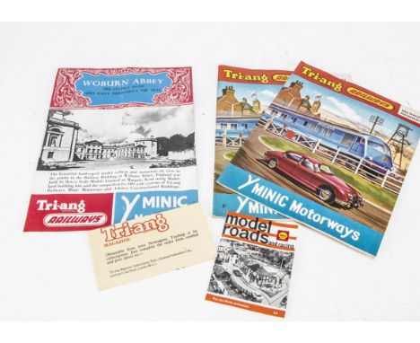 Uncommon Tri-ang Woburn Abbey Leaflet featuring large Minic Motorways Model Land Arkitex and 00 gauge Railways layout togethe