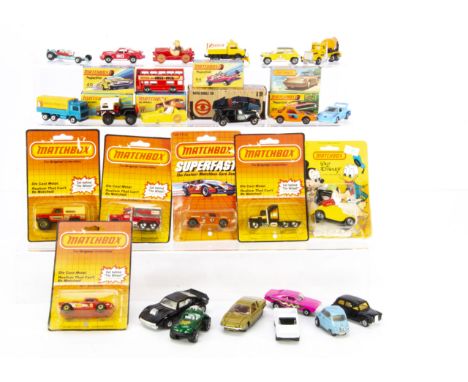 Various Diecast, including Mebetoys A38 Matra Vignale 530, Matchbox Superfast 70B Dodge Dragster, 64B Slingshot Dragster, 3C 