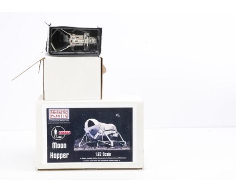 Fantastic Plastic 1:72 UFO Shado Moon Hopper Resin Model Kit, unmade in original box with instructions, with a miniature Kona
