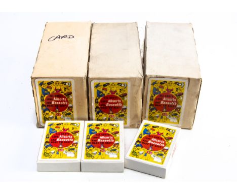 1960s Bassett's Liquorice Allsorts Playing Cards, 36 packs, sealed in original boxes with outer card trade boxes, E, trade bo