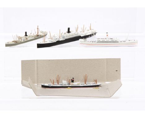 CM-Miniaturen 1:1250 Waterline Ship Models, Mannheim, Freighter, 1911, No.CM120, Scharnhorst, Hospital Ship, 1914, CM132A, Ri