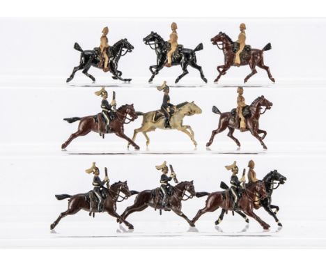 Britains loose pre WW1 sets comprising 106 The 6th Dragoon Guards and 108 the 6th Inniskilling Dragoons, one Dragoon Guard ho