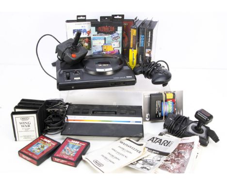 Sega Mega Drive &amp; Atari 2600 Consoles &amp; Games, Sega Mega Drive with Control Pad, Control Stick and RF Switch only, se