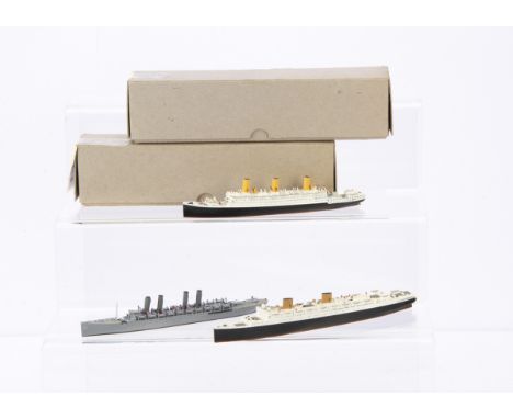 Mercator 1:1250 Waterline Ship Models, Cap Arcona, Passenger Ship, 1927, No M525, with spares, Cap Finisterre, Passenger Ship