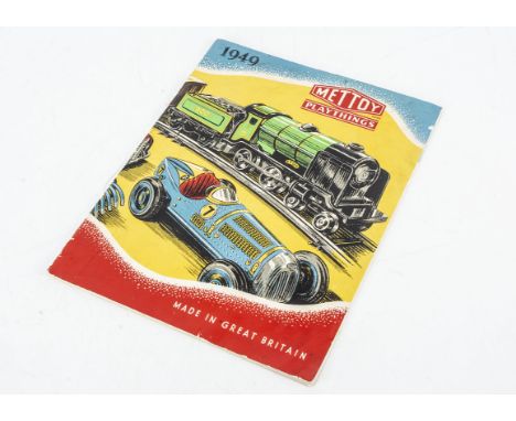 Mettoy 1949 Trade Toy Catalogue, 36 pages including cast Vehicles, Bus, Fire Engine etc, Tin Aeroplanes, tin and steel Vehicl