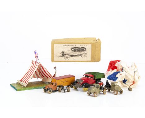Various Diecast &amp; Toys, including Johillco Mack Searchlight Truck, Mack Anti-Aircraft Gun Truck, Tootsietoy New Mack Long