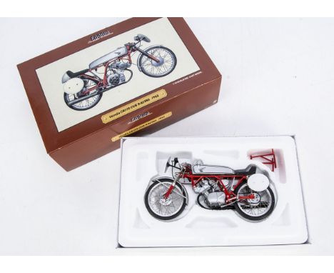 Ebbro 1:10 Honda CR110 Cub Racing 1962 Motorcycle, red, #10003, in original box, E, stand broken in half, box VG 