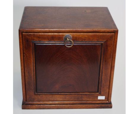 Chinese vintage Huanghuali document box fall front, to fitted interior with drawers and pigeon holes, (height 26cm, width 26c