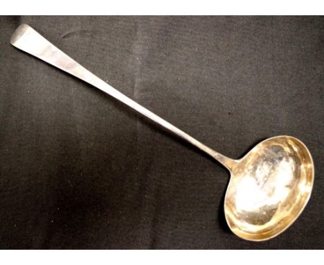 George III sterling silver soup ladle Edinburgh 1807, maker JM, (weight 206grams approx).