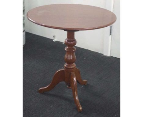 Cedar pedestal wine table with tripod base, 67.5cm diameter, 71.5cm high