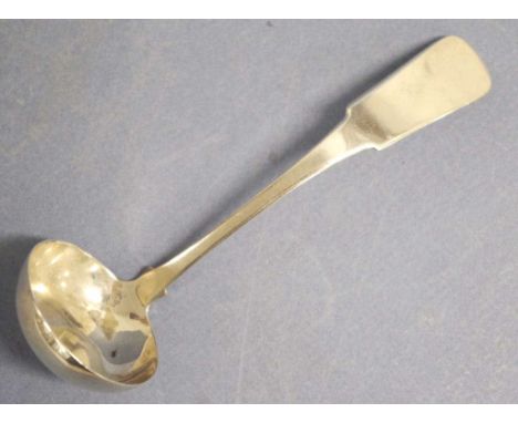 Scottish provincial sterling silver sauce ladle by John Scott (active 1817-1841), Perth, 30.5 grams