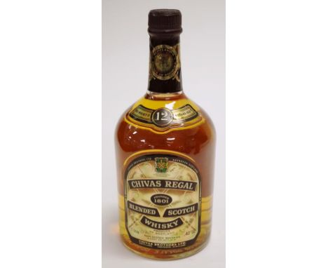 Bottle Chivas Regal Blended Scotch Whisky 1 litre bottle.