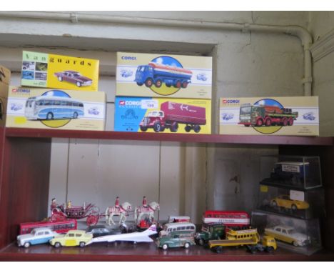 Corgi Classics:97931 AEC Flatbed Greenall Whitley, 97970 Foden Tanker Regent, 18401 BR Bedford O Articulated set, 97177 Burli