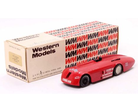 Western Models 1/43 scale handbuilt white metal landspeed record car, of the 1927 Sunbeam 1000 HP record car, model No. WMS 2