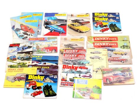 A collection of Dinky Toys brochures, point of sale items, and associated ephemera, to include a 1970s French Dinky Toys broc