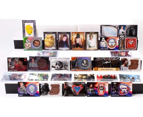 Collection of various Topps Star Wars Collectable Trading Cards and Hit Cards, to include Master Work series, examples to inc