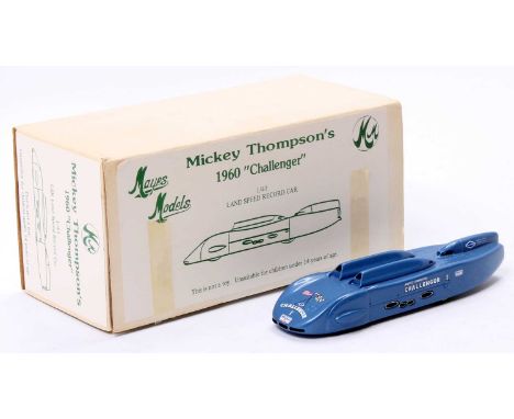 Mayes Models 1/43rd scale resin factory-built model of Mickey Thompson's 1960 Challenger, housed in the original card box