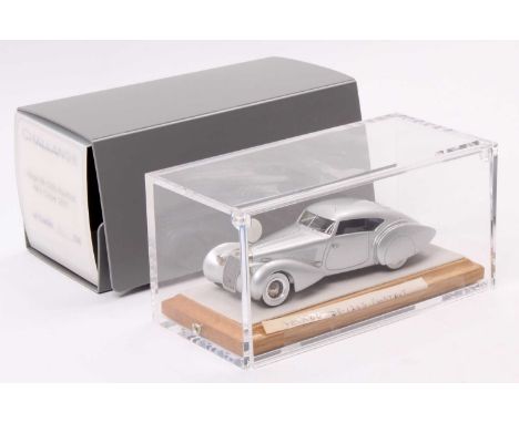 Heco Miniatures 1/43rd scale resin and white metal factory hand built model of a Delage D8-120S Pourtout Aero Coupe 1937, hou