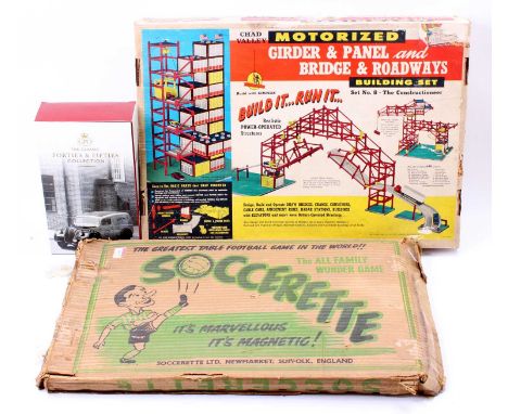 A mixed lot of various toys to include a Chad Valley girder and panel, and bridge roadways building set, together with The Gr